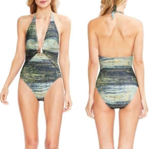 [Vince Camuto] Midnight Waves Plunge Halter - Picture 3 of 9